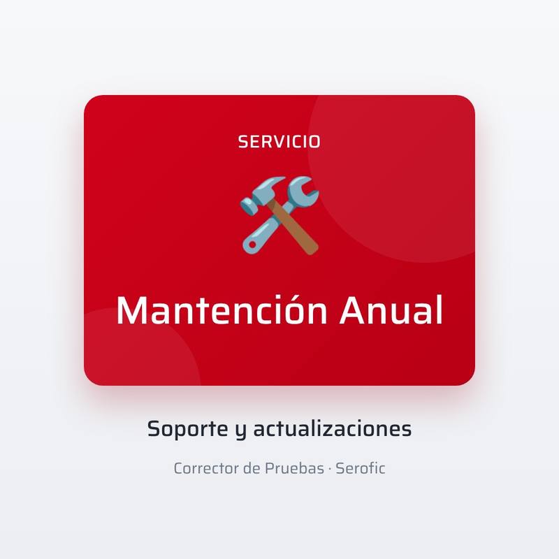 Módulo Mantención Anual - Corrector de Pruebas